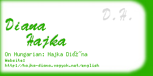diana hajka business card